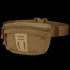 The Condor Draw Down Waist Pack Gen III features a tan color, front zipper pocket, adjustable strap, and minimalist design—perfect for first responders and law enforcement professionals.